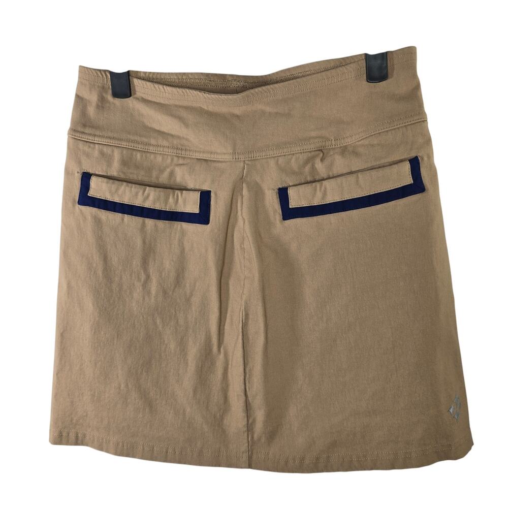 Women's JoFit Tan and Blue Golf Skort Skirt Size Small